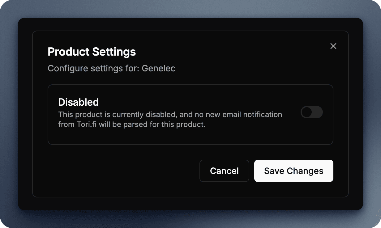 Bettertori Settings Menu